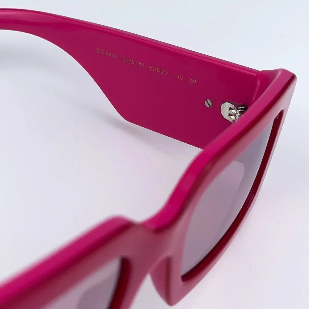 SALE! NEW D&G DG4416 33794Z Metallic Mirror Silver Rectangle Unisex Sunglasses